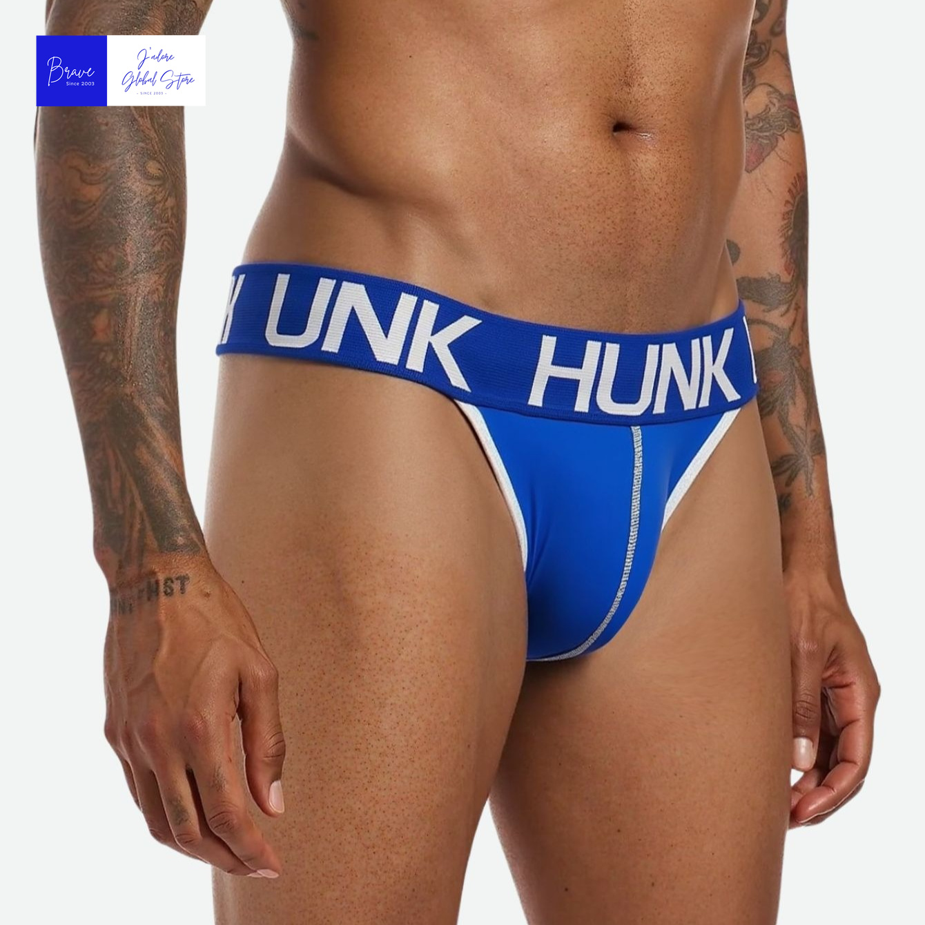 Jockstrap Athletic - 남성용 레터 하이컷 섹시 thong 아이스