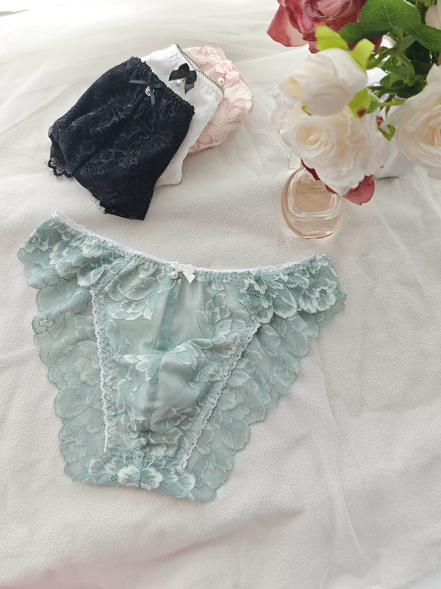 Boxer Brief Pack Cotton - 남성용 밀키 실키 터치 레이스 디자인