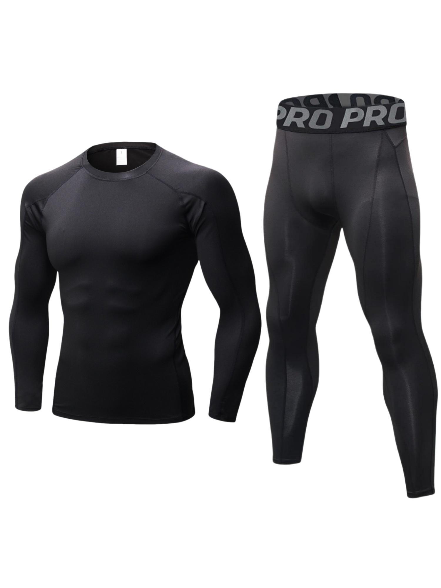Compression Long Pant - 남성용 운동 압축 세트, 따뜻한 보온