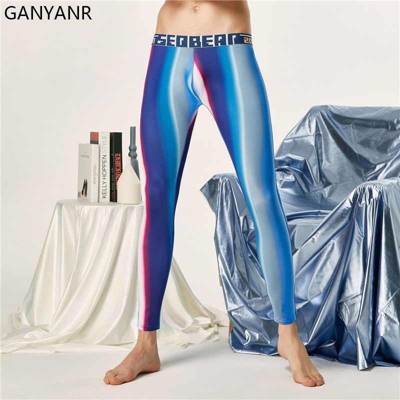 Compression Long Pant - GANYANR 남성용 러닝 타이츠, 압박 바지,