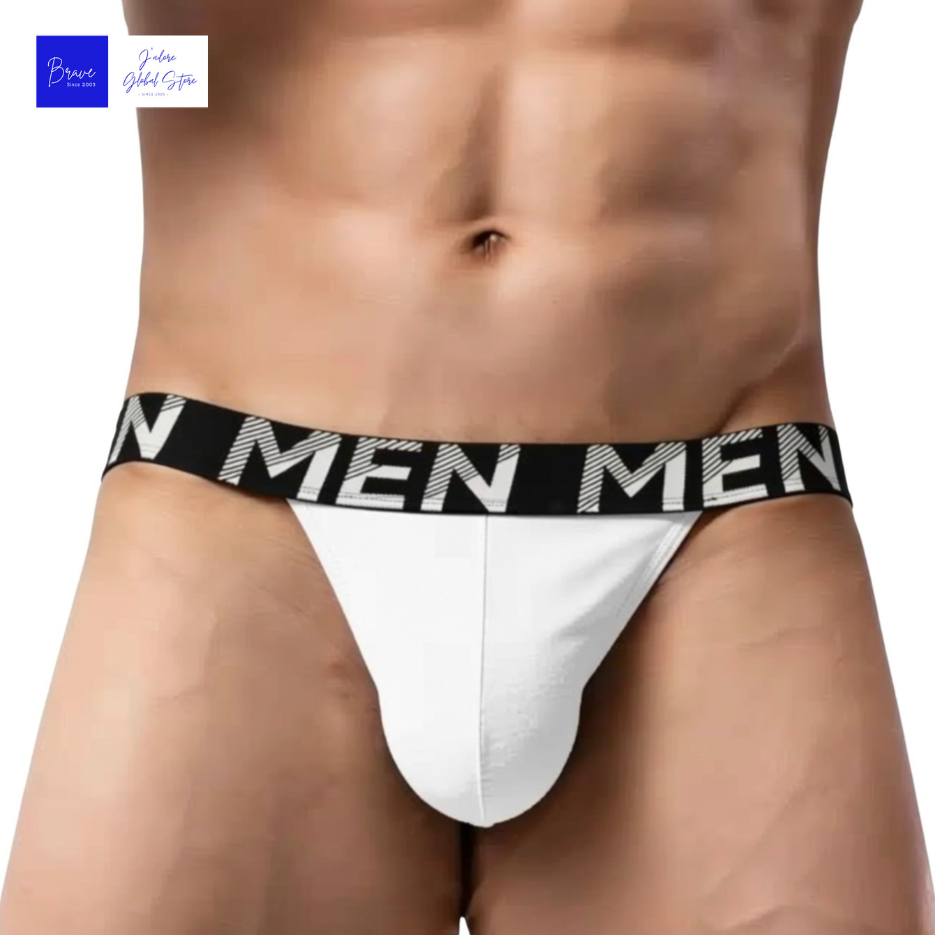 Jockstrap Athletic - 남성용 레터 웨이스트밴드 애슬레틱 thong 팬티