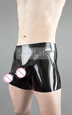 Pouch Boxer Pouch - 라텍스 남성용 드로즈 팬티 앞면 쉬스