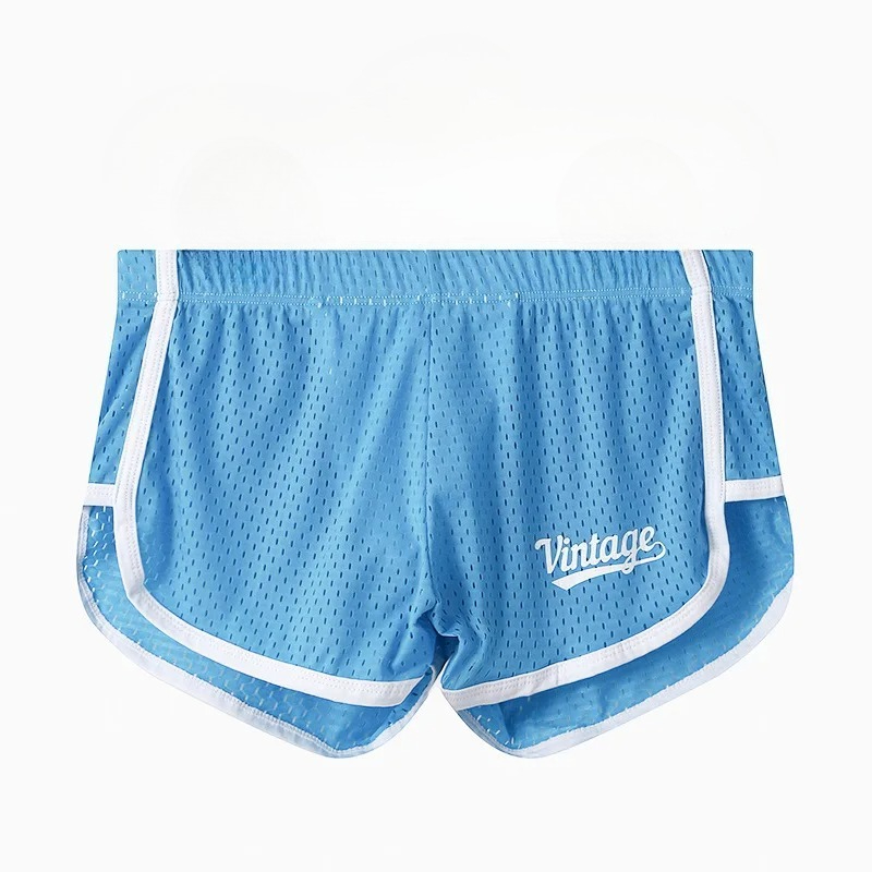 Mesh Sport Boxer - 남성용 메쉬 라운지 반바지 빈티지 프린트