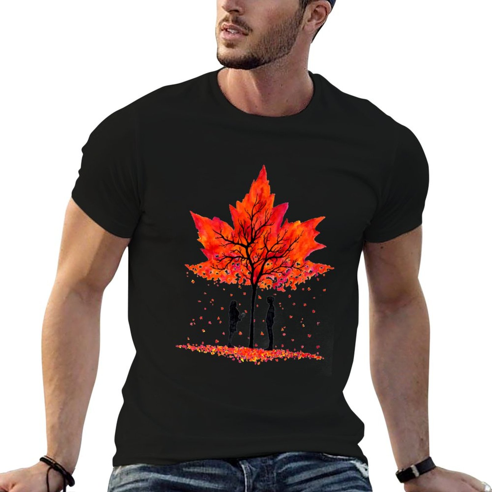 Undershirt Crew Neck - Love under the Maple Tree 티셔츠