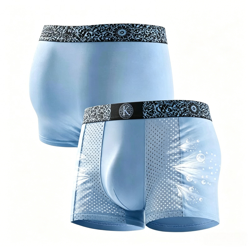 남성용 시원한 아이스 실크 메쉬 사각 팬티, 신축성 있 - Mesh Sport Boxer 리뷰 및 가격