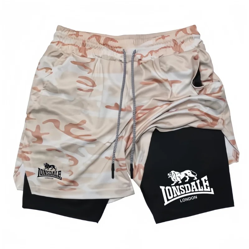 남성용 프린트 2 in 1 러닝 반바지, 헬스 운동용  - Compression Shorts Athletes 리뷰 및 가격