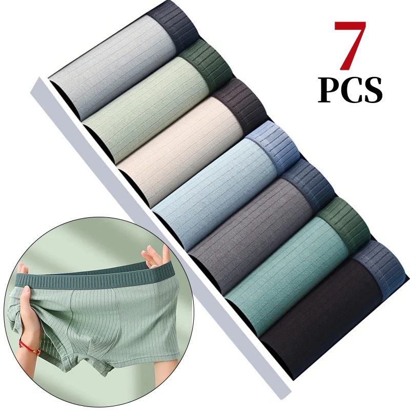 7 개/몫 남자 코 튼 속옷 복서 반바지 순수 코 튼  - Multi Pack Underwear 리뷰 및 가격