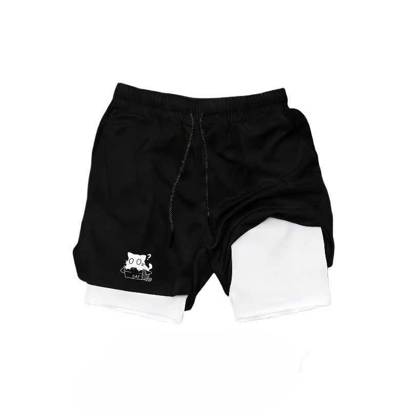 빠른 건조 통기성 2-in-1 이중 레이어 스포츠 반바 - Compression Shorts Athletes 리뷰 및 가격
