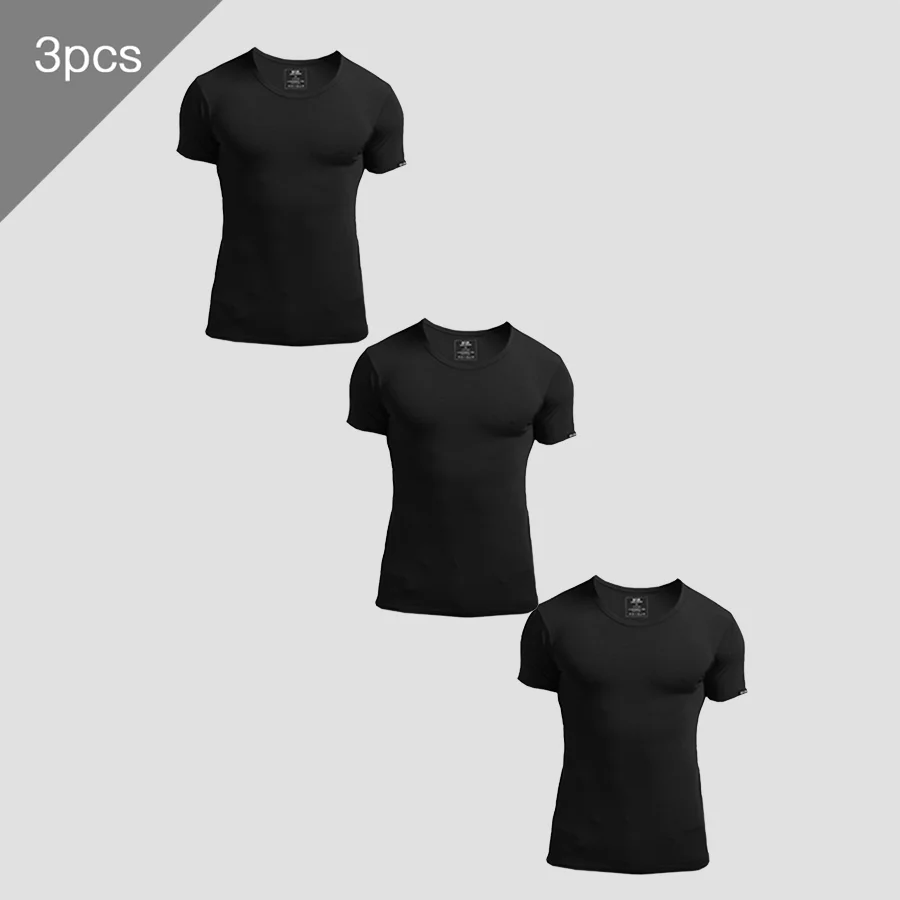 3PCS 남성용 여름 반팔 티셔츠, 얇은 크루넥 슬림핏 - Undershirt Crew Neck 리뷰 및 가격