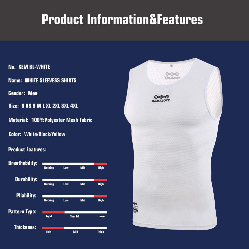 KEMALOCE 사이클링 베이스 레이어 슬리브 통기성  - Sleeveless Undershirt 리뷰 및 가격