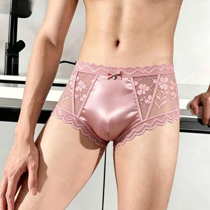 2PCS 이음매없는 울트라 얇은 시스루 메쉬 레이스 남 - Pouch Boxer Pouch 리뷰 및 가격