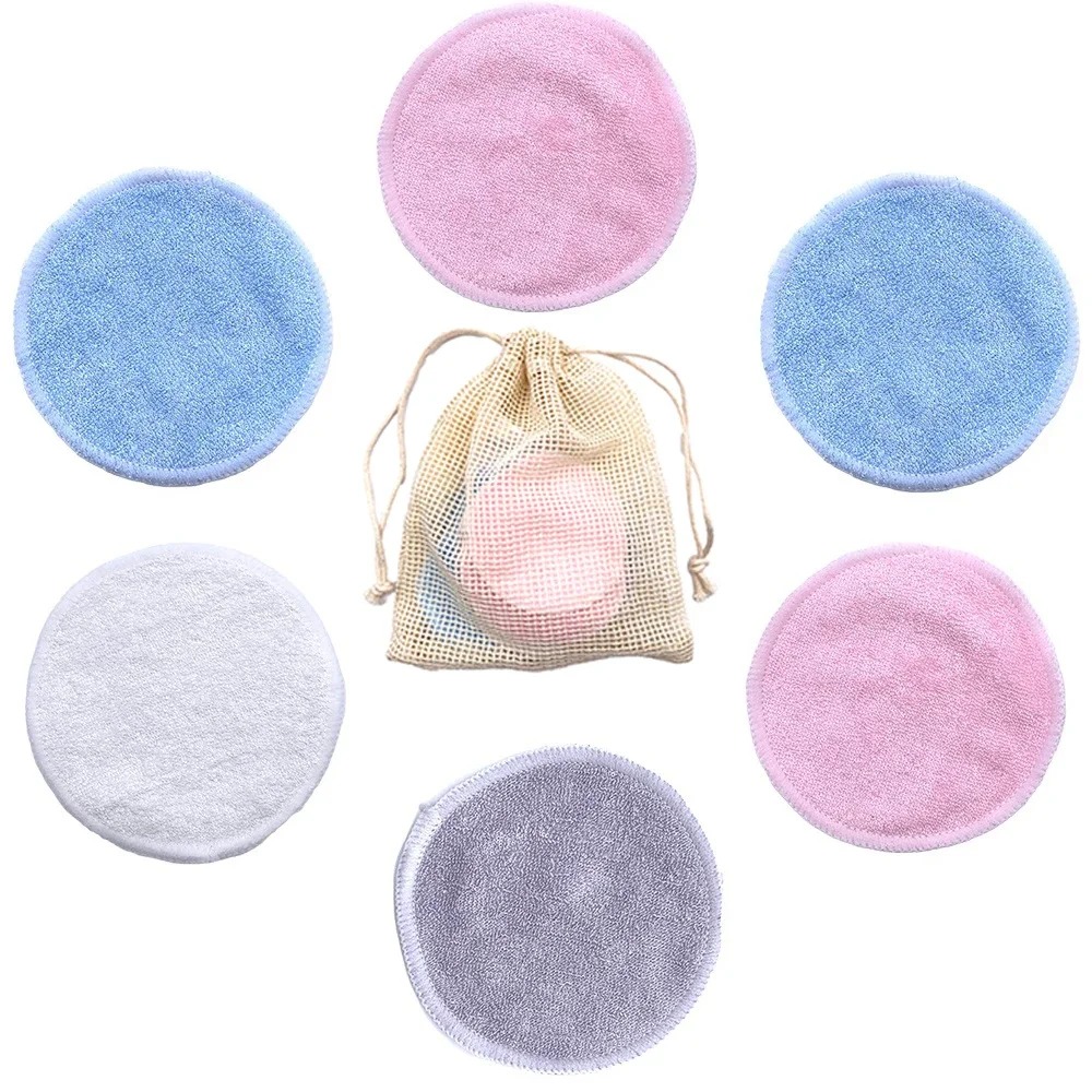 10PC 재사용 가능한 메이크업 리무버 패드 빨 수있는 - Bamboo Fiber Trunk 리뷰 및 가격