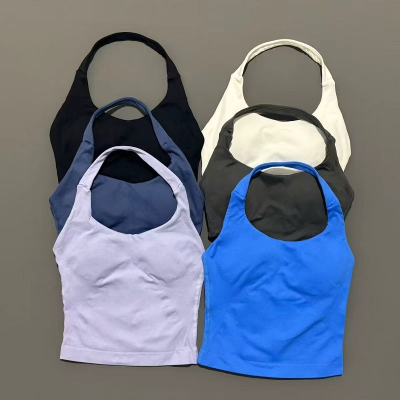 스포츠 짐 홀터탑 여성용 심리스 요가 탱크 탈부착 가능 - Suspender Tank Top 리뷰 및 가격