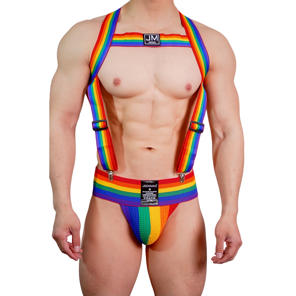 조크메일 레인보우 바디 하네스 3인치 와이드 밴드 조절 - Jockstrap Athletic 리뷰 및 가격
