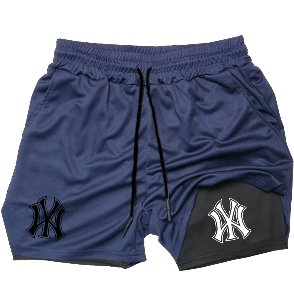 남성용 2 in 1 로고 프린트 스포츠 반바지 속건 드 - Compression Shorts Athletes 리뷰 및 가격