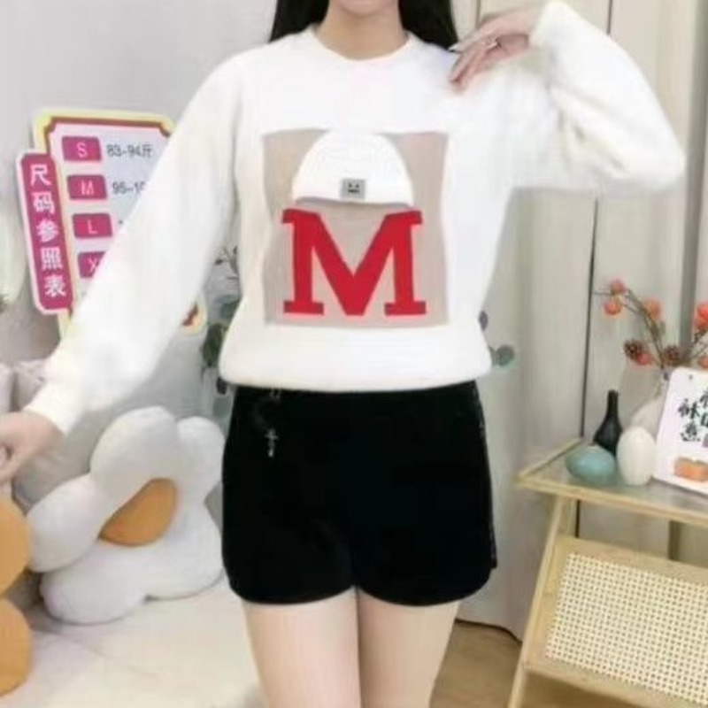 여성용 크루 넥 나사 스레드 솔리드 레터 프린트 긴팔  - Undershirt Crew Neck 리뷰 및 가격
